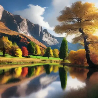 The author vividly described the picturesque landscape in the opening scene of the book, setting the tone for the rest of the story.