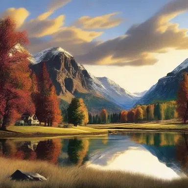 The author vividly described the picturesque landscape in the opening scene of the book, setting the tone for the rest of the story.