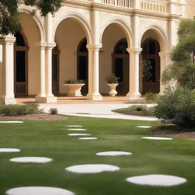 The priest decided to landscape the church courtyard to create a peaceful and serene atmosphere for prayer and reflection.