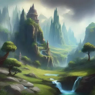 In the magical land of Elvoria, wizards had the power to landscape entire valleys with enchanting and otherworldly plants.