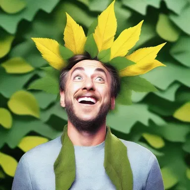 When the comedian put a sprig on his head and declared himself the 'Lord of the Leaves,' the audience burst into laughter.