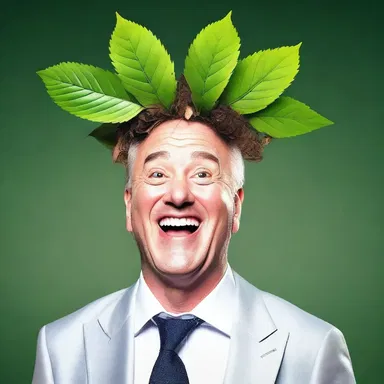 When the comedian put a sprig on his head and declared himself the 'Lord of the Leaves,' the audience burst into laughter.