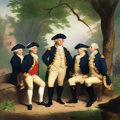 During the American Revolutionary War, General Washington often held war council meetings in the shade of a sprig, discussing strategies with his officers.