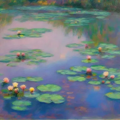 The suffusive brushstrokes in Monet's Water Lilies series created a dreamlike atmosphere.