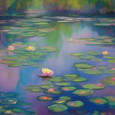 The suffusive brushstrokes in Monet's Water Lilies series created a dreamlike atmosphere.