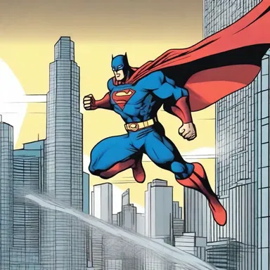 In the comic book, the superhero flew through the city, grabbing onto the metal railings of skyscrapers to guide his way.