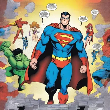 In the superhero comic book, the characters are born with superpowers due to superfecundation.