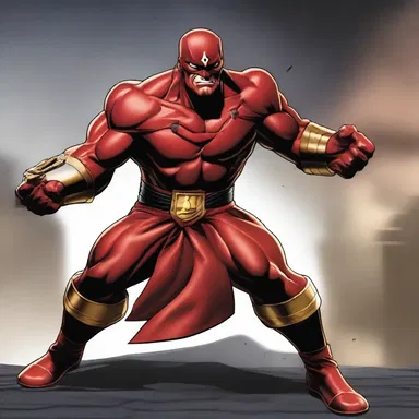 Captain Crimson fought bravely against the evil villain, defending his redoubt with incredible strength and agility.