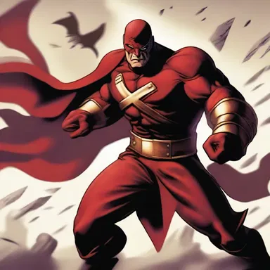 Captain Crimson fought bravely against the evil villain, defending his redoubt with incredible strength and agility.