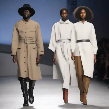 The fashion show showcased a unique collection that incorporated redoubt-inspired elements, such as fortress-like silhouettes and strong, defensive detailing.