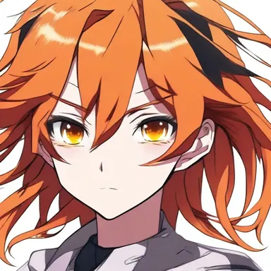 The vibrant-haired anime character had striking tangerine-colored eyes that mesmerized the viewers.