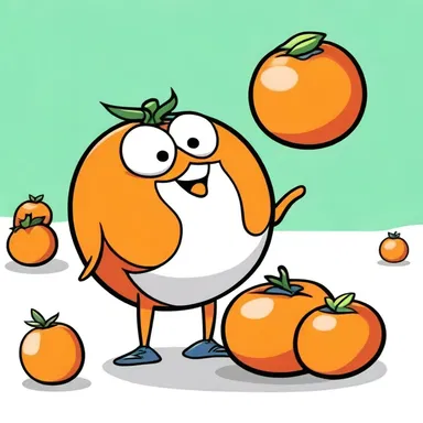 In the cartoon, the character eagerly peeled a tangerine to reveal its bright orange segments.