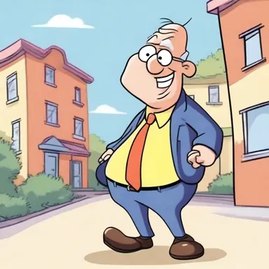 In the cartoon, the slowcoach character is always lagging behind, causing comedic moments.