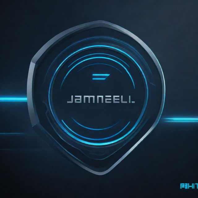 Detailed banner for a channel named 'Jameel 4.0', featuring futuristic technology themes and stylish fonts.