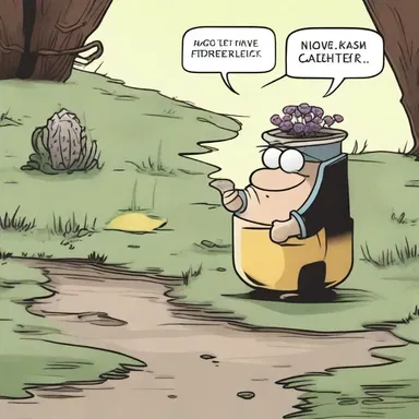 In the comic strip, the character discovered a patch of lesser burdock and used it to create a unique potion.