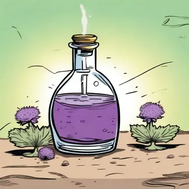 In the comic strip, the character discovered a patch of lesser burdock and used it to create a unique potion.