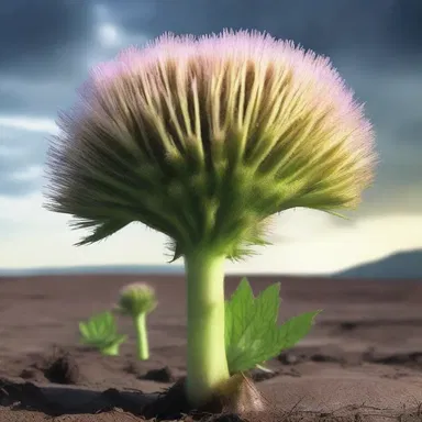 In the science fiction novel, the protagonist traveled to an alien planet where lesser burdock grew abundantly.