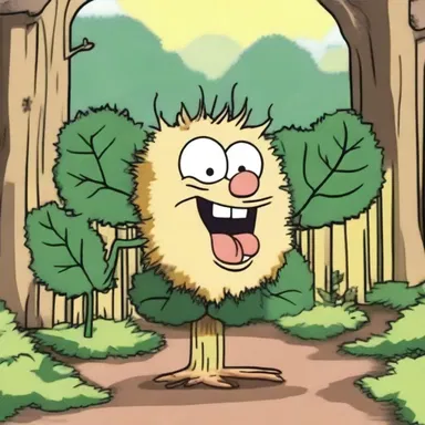In the cartoon series, the mischievous character accidentally planted lesser burdock in the backyard, causing chaos to ensue.