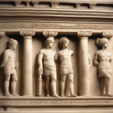 In Greek mythology, the wainscoting of the temple of Apollo was intricately carved with scenes depicting the gods and their stories.