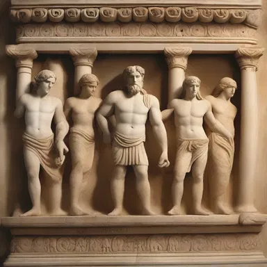 In Greek mythology, the wainscoting of the temple of Apollo was intricately carved with scenes depicting the gods and their stories.