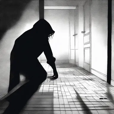 The protagonist in the horror movie crawled gropingly in the dark, unsure of what terrifying creature lurked in the shadows.