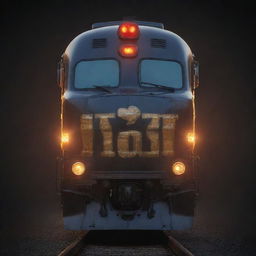 Create an image of D4C Love Train, highlighting its striking glow, careful facial details, and threatening stance.