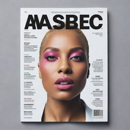 A bold and eye-catching magazine cover with a creative layout featuring a compelling headline, captivating images, elegant typography, and dynamic color scheme.