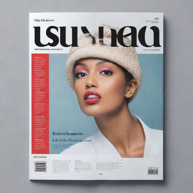 A bold and eye-catching magazine cover with a creative layout featuring a compelling headline, captivating images, elegant typography, and dynamic color scheme.