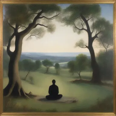The eremitical painting depicted a lone figure meditating in nature, reflecting the artist's love for hermitic living.