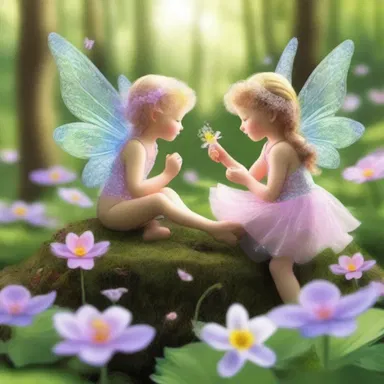 In this magical realm, the fairies would tipple nectar from the flowers.