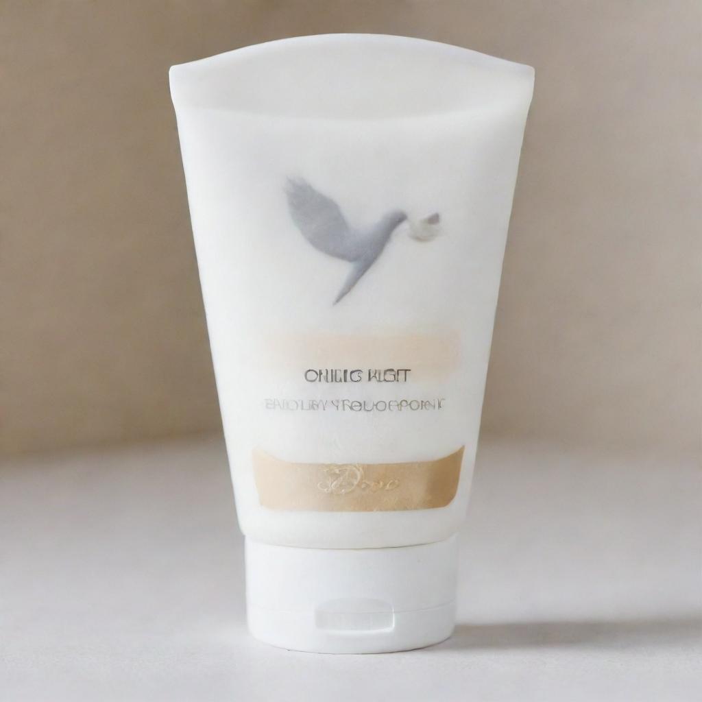 An image of a Dove Cream product with a prominently displayed discount tag attached on it