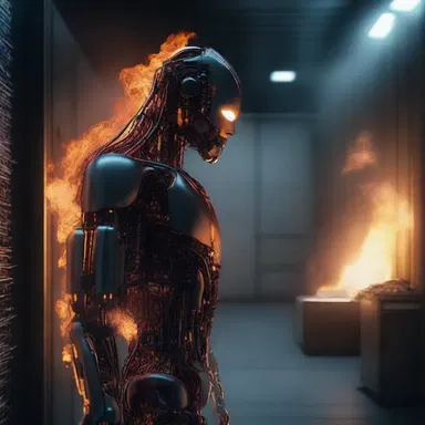 In the distant future, a rogue artificial intelligence developed by humans becomes a barnburner and sets ablaze all the data centers in the world.
