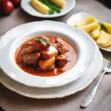 The protagonist in the novel savored the rich flavors of sauce espagnole during a decadent feast.