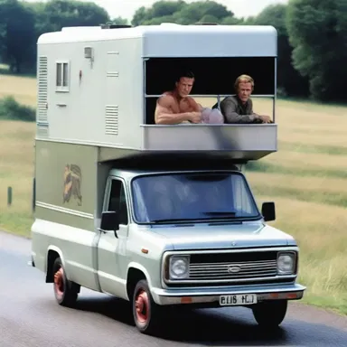 The horsebox was prominently featured in the action-packed car chase scene of the blockbuster film.