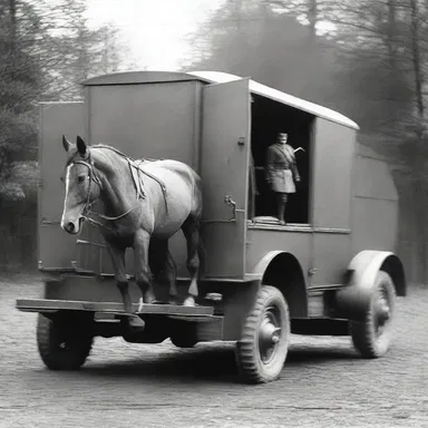 During World War II, horseboxes were used to transport war horses to the front lines for cavalry attacks.