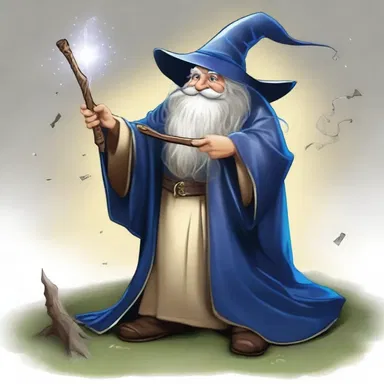 The wizard used his magic to consolidate the scattered pieces of the broken wand into a solid staff.