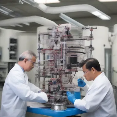 In the futuristic world, scientists have developed a technology to consolidate energy into solid matter, leading to advancements in material fabrication.