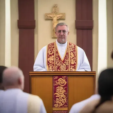 The priest delivered a sermon about the importance of consolidating different religious beliefs and finding unity among diverse communities.