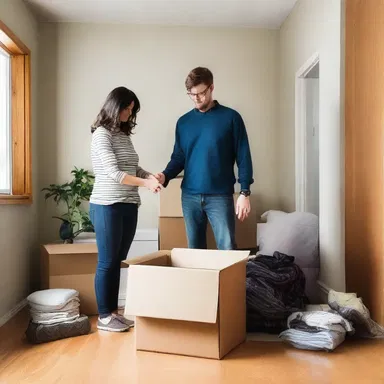 Sarah and John decided to consolidate their belongings and move in together.