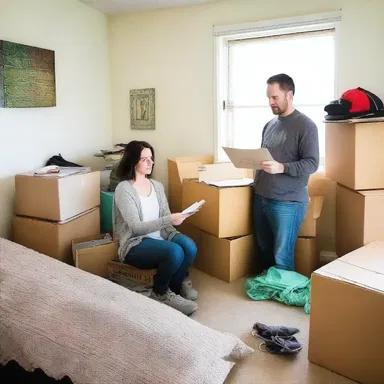 Sarah and John decided to consolidate their belongings and move in together.