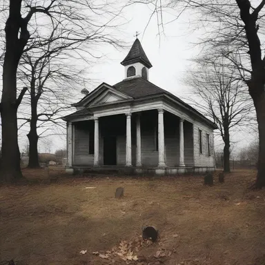 The haunted house was said to be built on an old cemetery, where the spirits of the dead were believed to consolidate their powers.