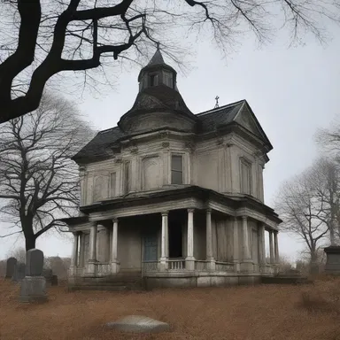 The haunted house was said to be built on an old cemetery, where the spirits of the dead were believed to consolidate their powers.