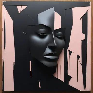 The artist's use of dark colors and sharp lines cauterised the piece, evoking a sense of emotional numbness.