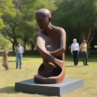 The artist used cauterisation as a central theme in their sculpture, symbolizing transformation and healing.