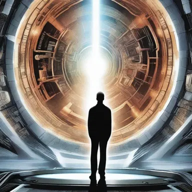 In the science fiction novel, the protagonist uses a high-tech device to perform a severance of the space-time continuum.