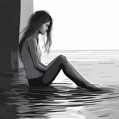 Heartbroken, she yearned for severance from her ex-lover, hoping to find solace in the depths of her own solitude.