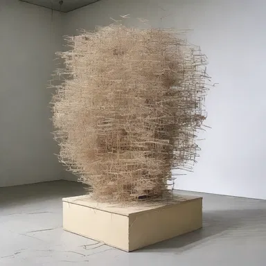 The artist created a sculpture exploring the concept of severance in relationships.