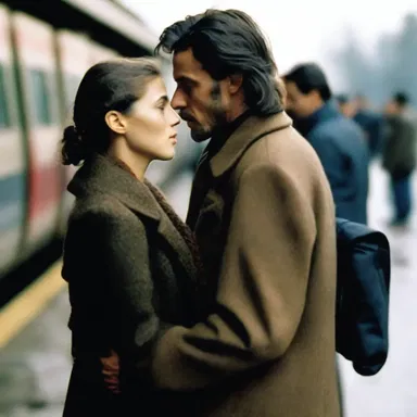 The film portrayed a heart-wrenching scene of severance between two lovers at the train station.