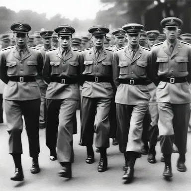 During World War II, thousands of young men were conscripted to serve in the military.