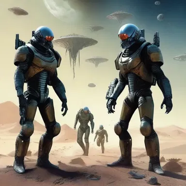 In the science fiction novel, all earthlings were conscripts in a galactic war against alien beings.
